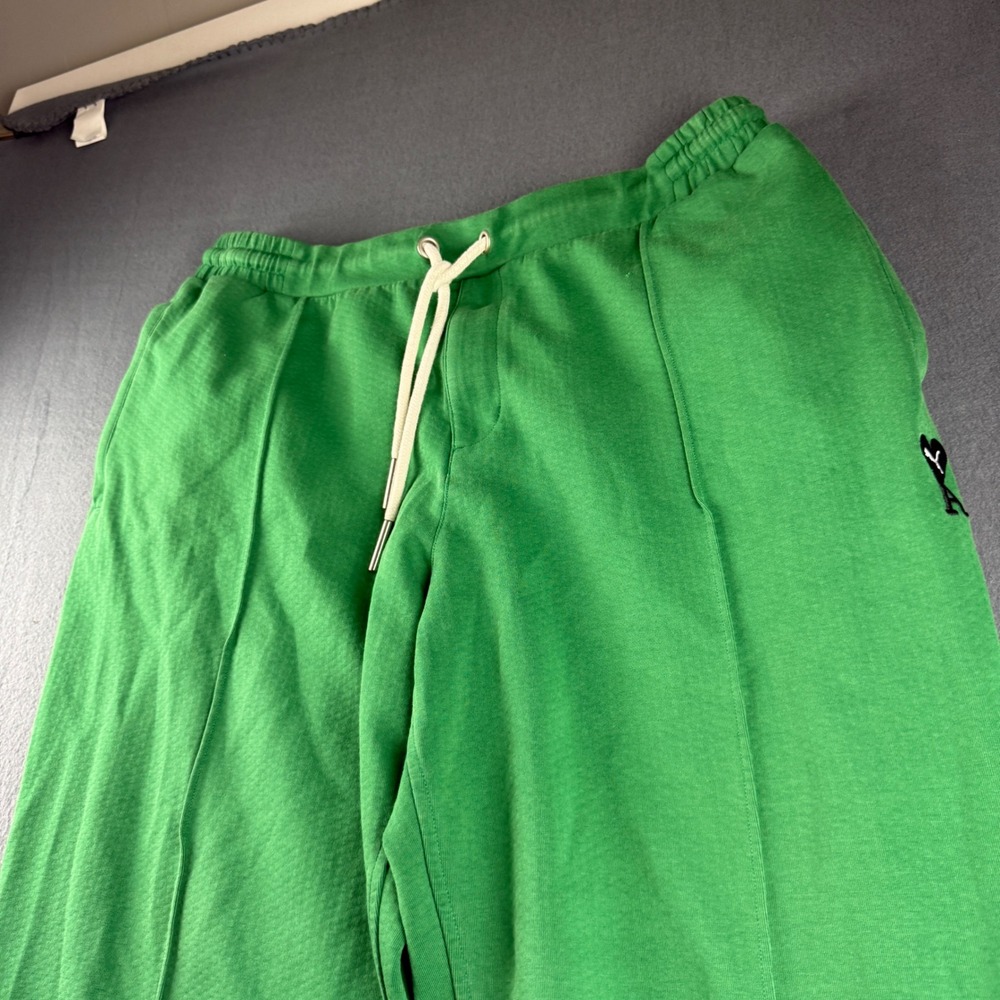 Puma x AMI Sweatpants Women's XL Green Baggy Wide Leg Y2K Designer Hipster